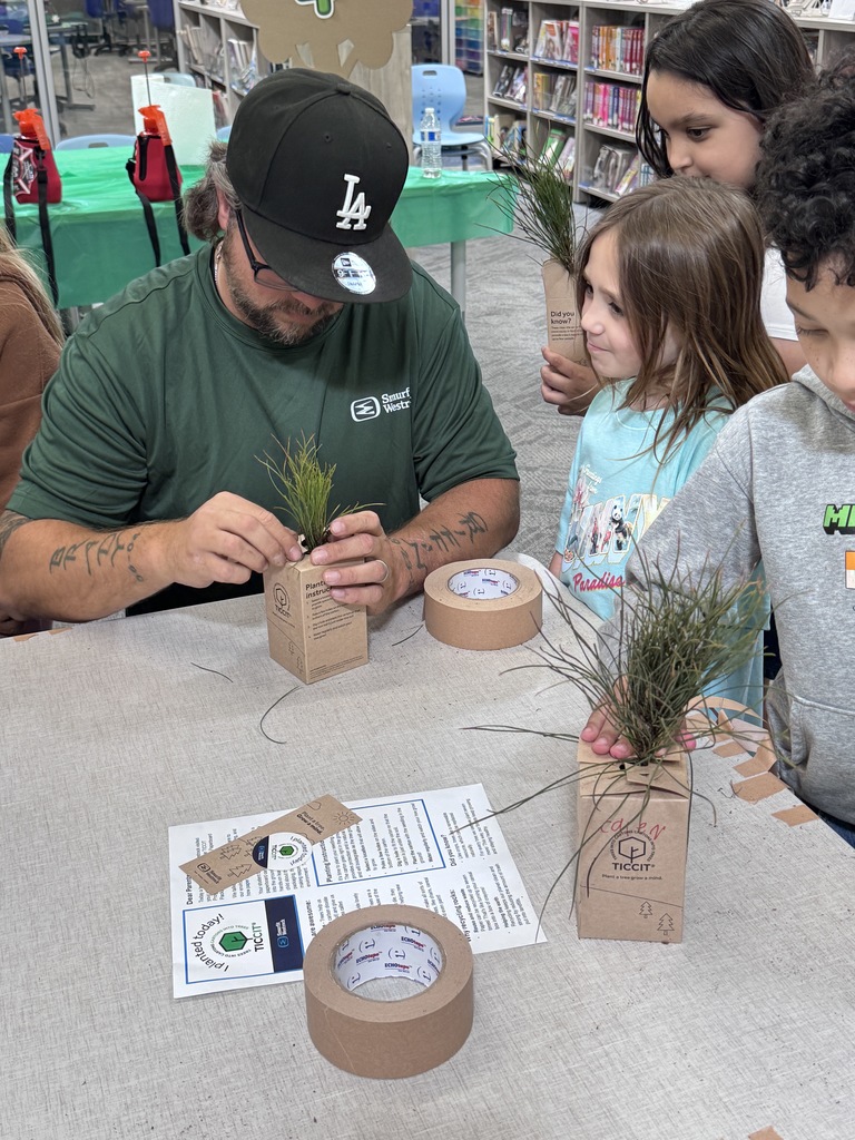 students and volunteer packaging up the tree