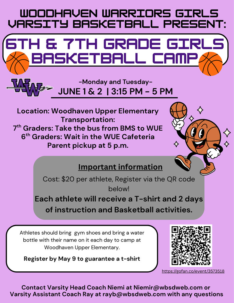 6&7 grades athletic camps