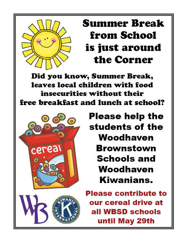 wbsd schools all accepting cereal for part of summer