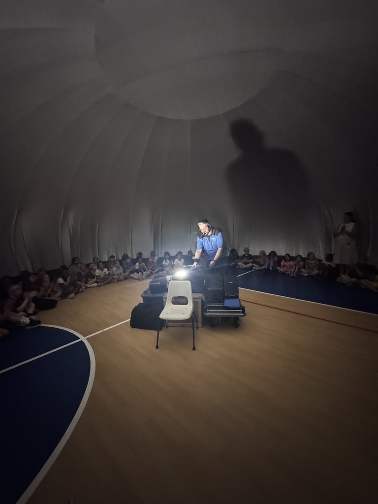 students experience the skydome planetarium