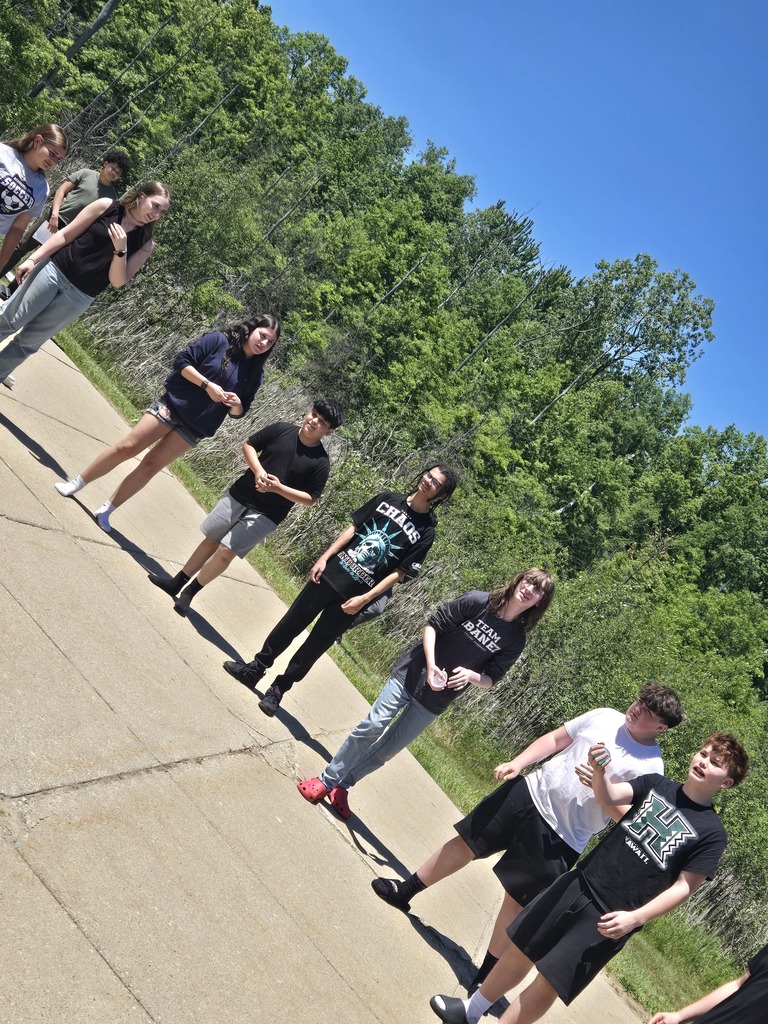 students science experiment with balloons outside BMS