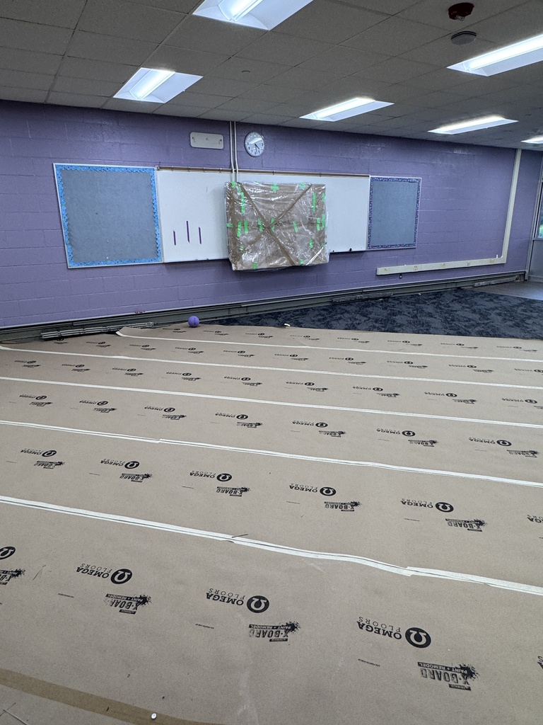 classroom with new paint and flooring