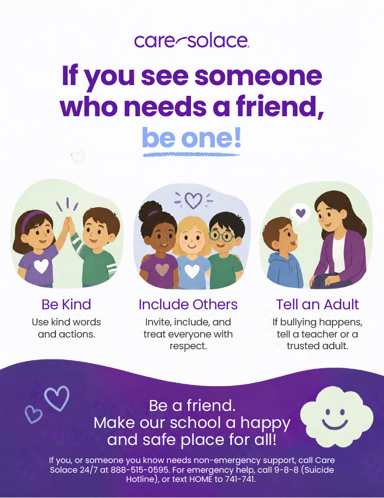 care solace be a friend poster