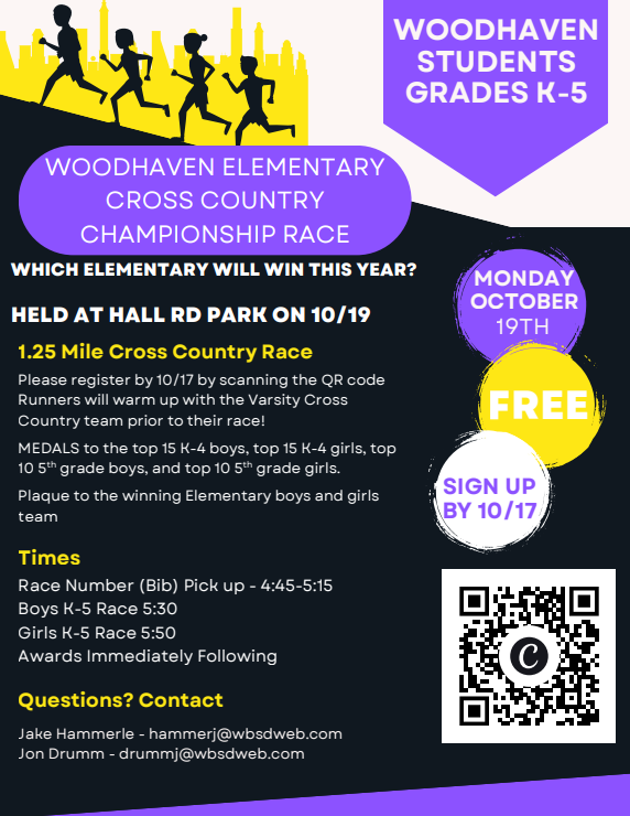 Woodhaven Elementary Cross Country Championship Race