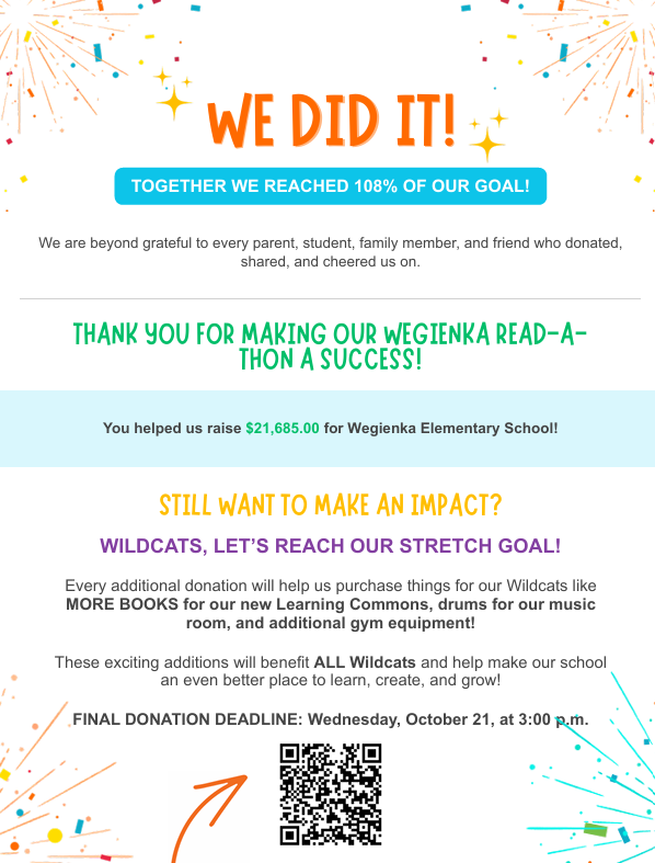 We did it! Donation Update.