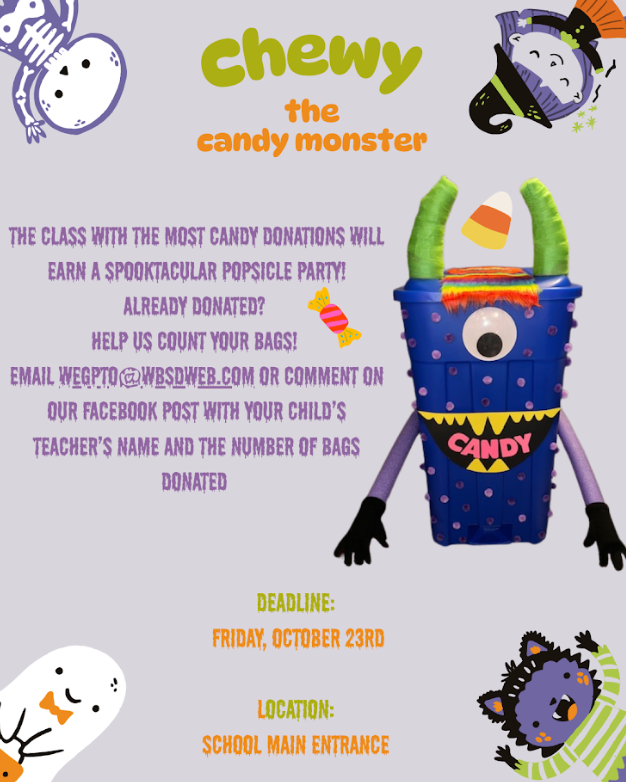 Chewy is Hungry and needs candy donations!