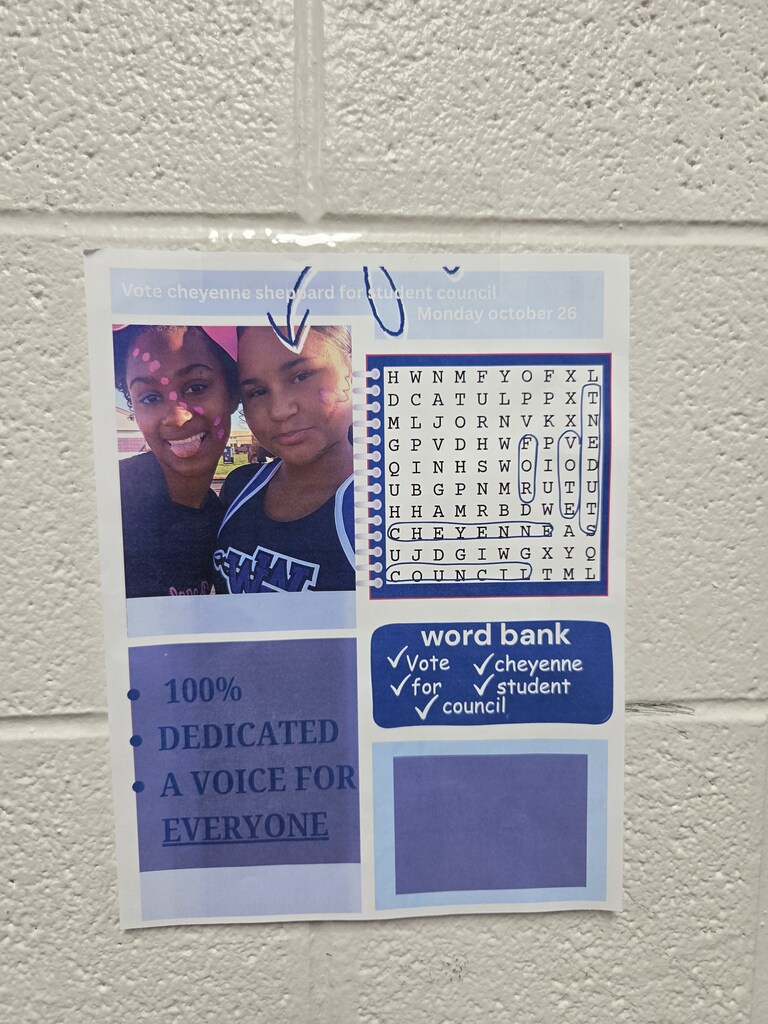 student council posters around BMS