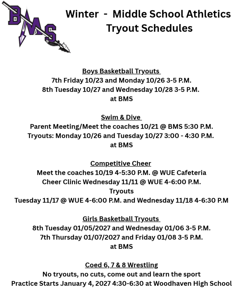 Winter sports tryouts