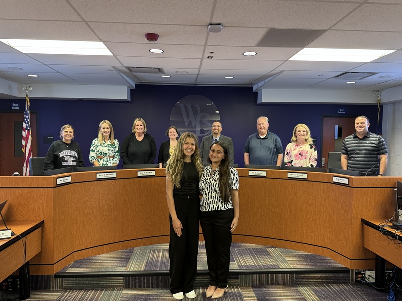student reps with the board of education
