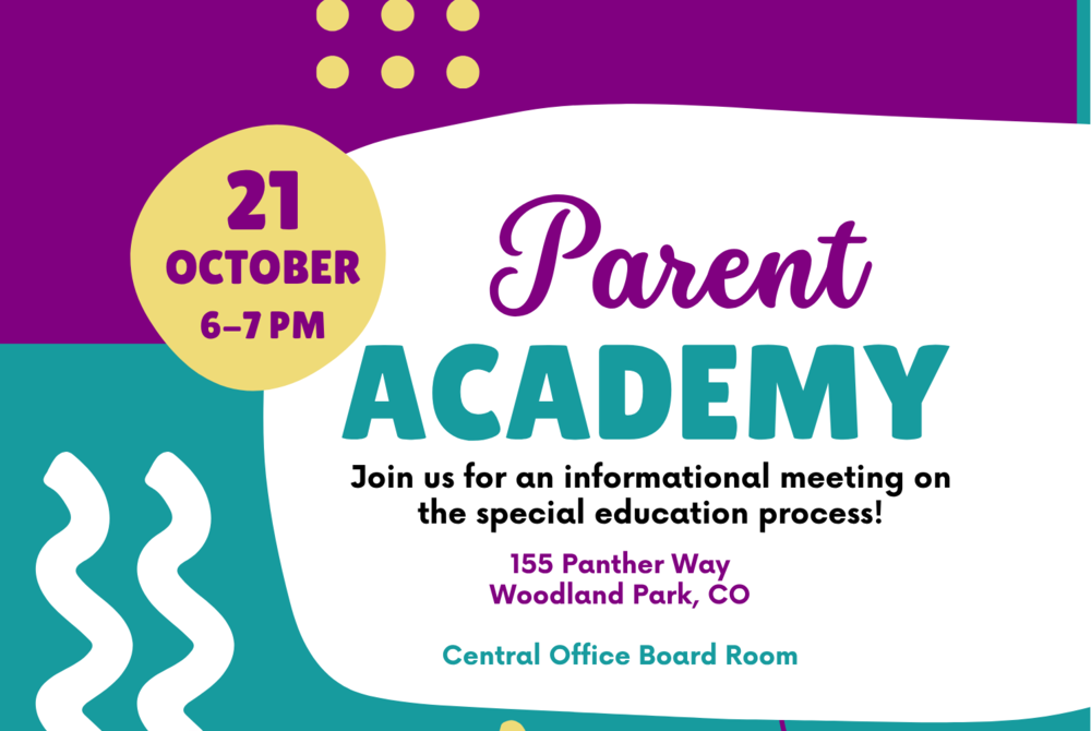 Parent Academy October 21 from 6-7 pm