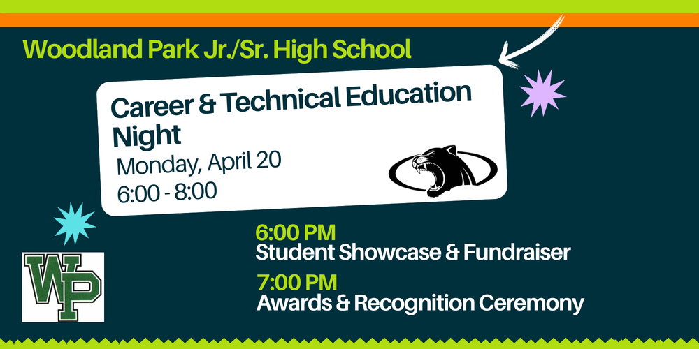 Graphic announcing CTE Night