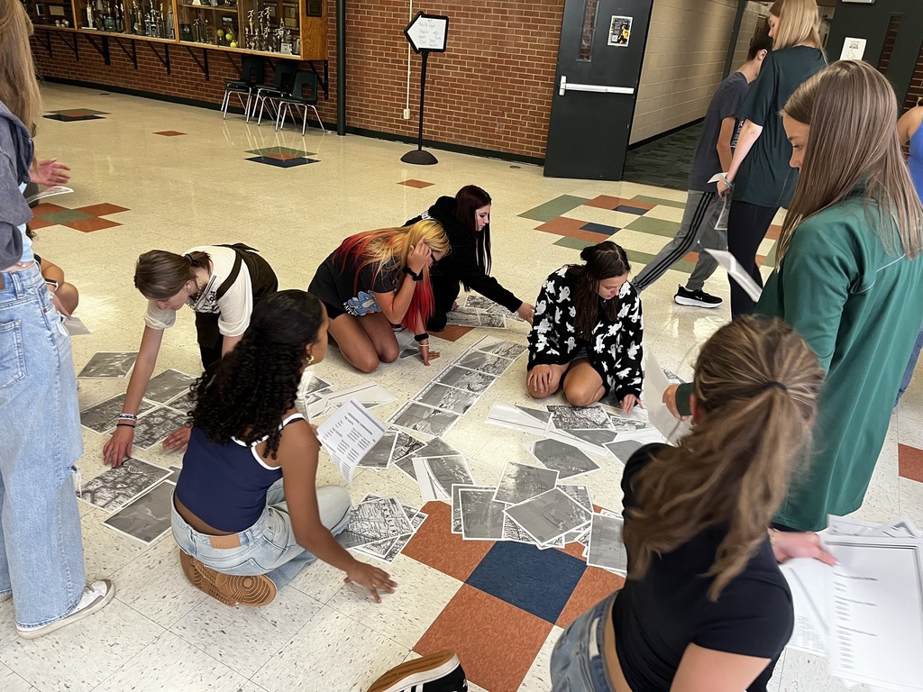 AP Human Geography students working on project