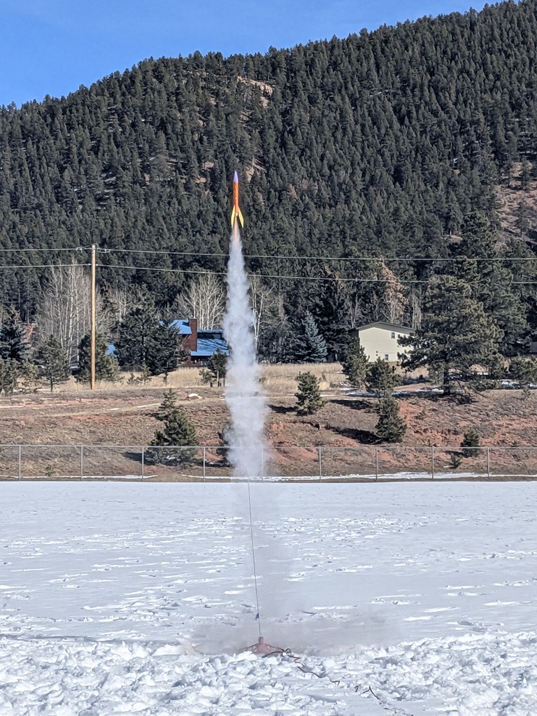 A rocket taking flight