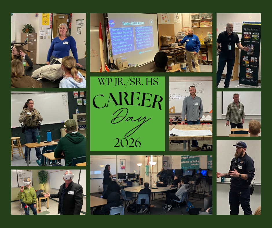 Collage of the speakers who presented for Career Day