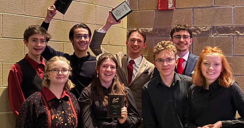 Forensics students at competition