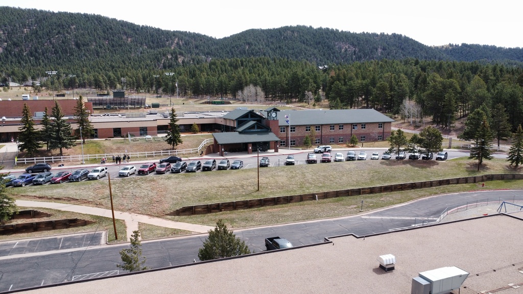 Aerial photo of the Woodland Park Jr./Sr. High School