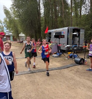 Cross Country runner during race