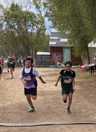 Cross Country runner during race