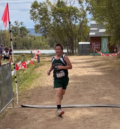 Cross Country runner during race