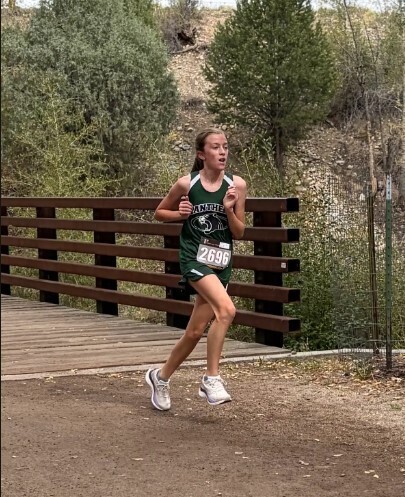 Cross Country runner during race