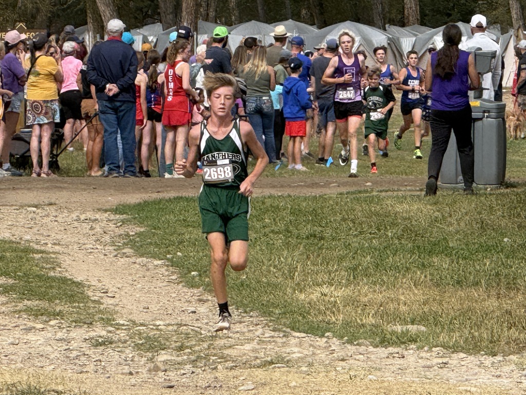 Cross Country runner during race