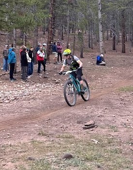 Mountain Bike team racer on course