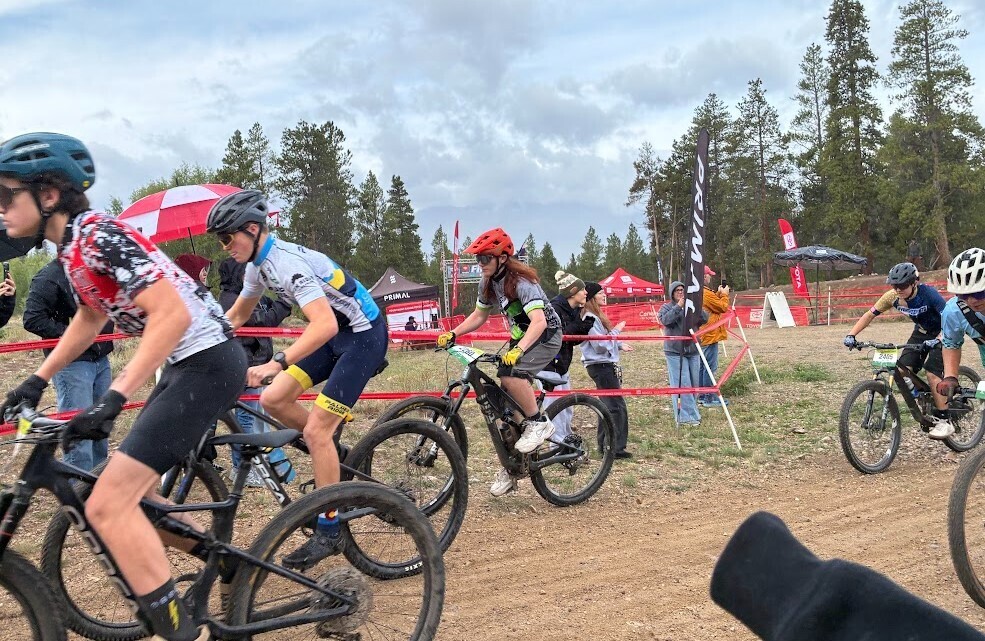 Mountain Bike team racer on course