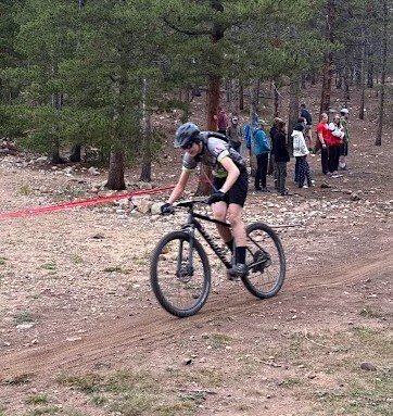 Mountain Bike team racer on course