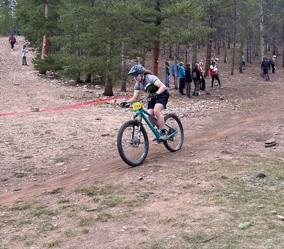 Mountain Bike team racer on course