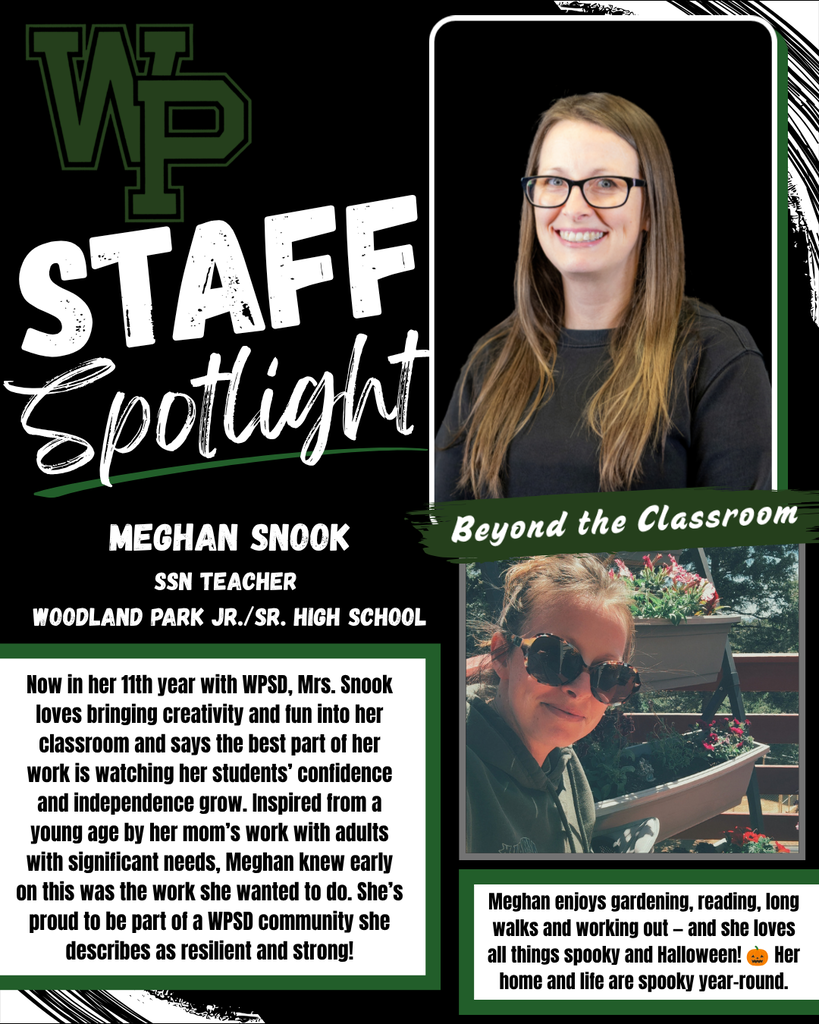 WPSD Staff Spotlight, Meghan Snook, SSN Teacher at Woodland Park Jr./Sr. High School