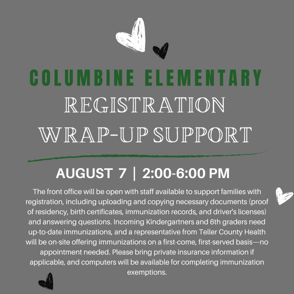 Information for Columbine Elementary Registration Support