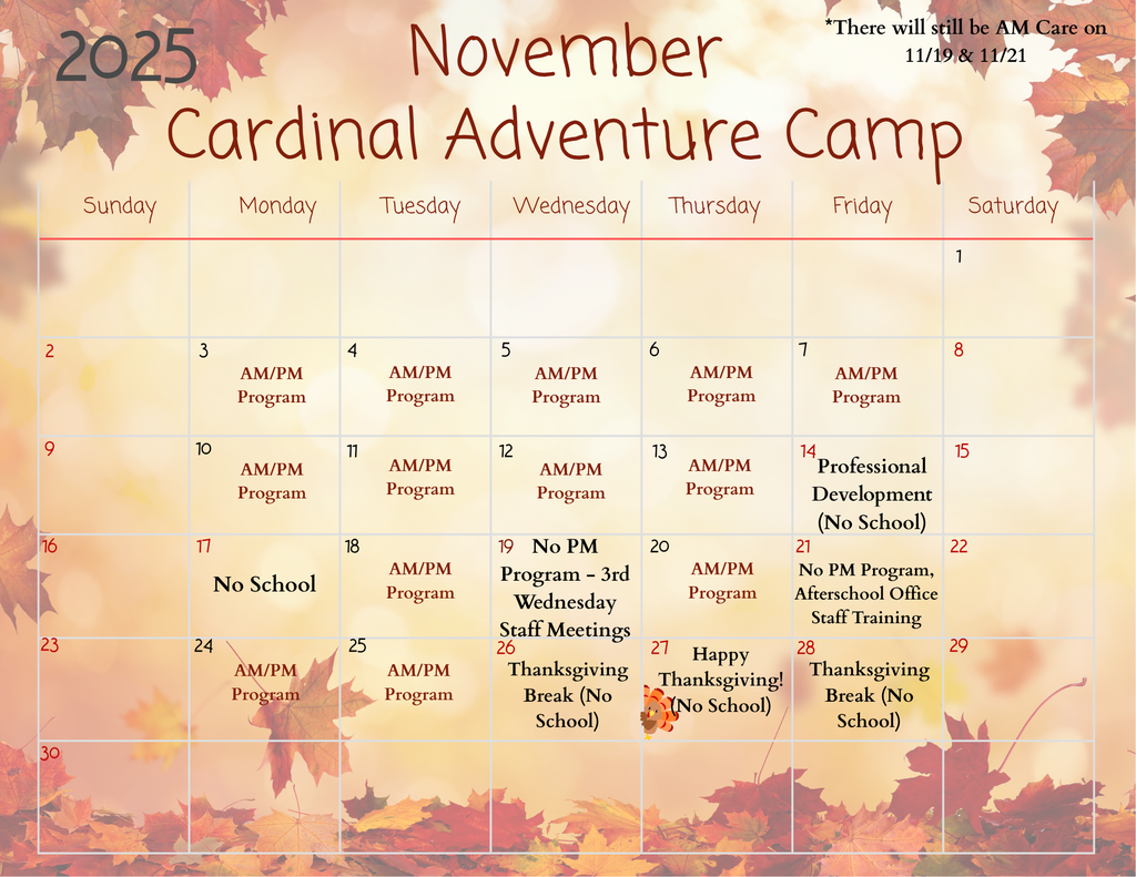 November Calendar