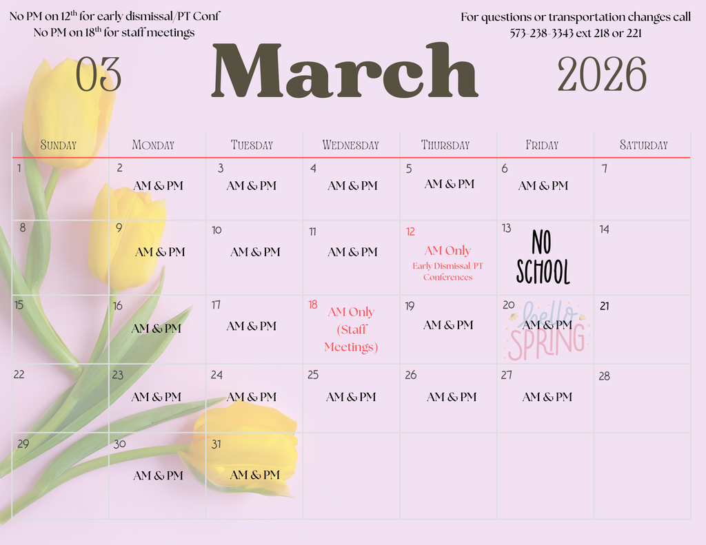 March Calendar