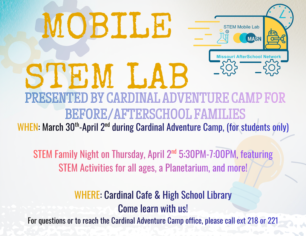 Mobile STEM Lab for Cardinal Adventure Camp