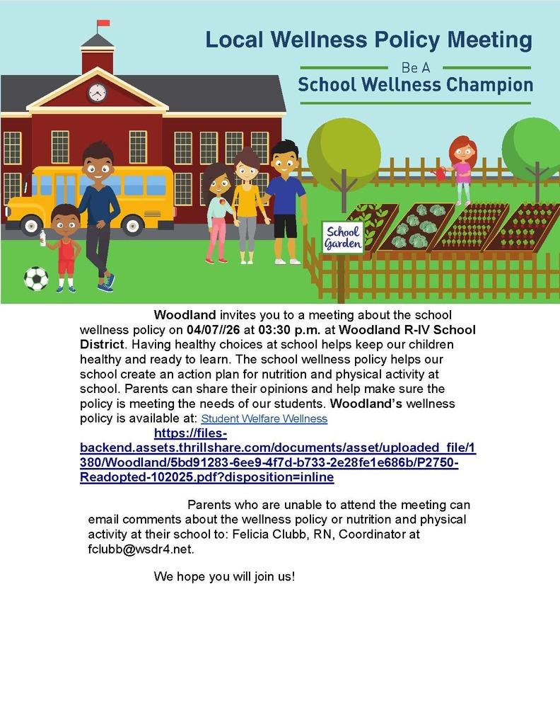 Informational Flyer about the Wellness Policy Meeting