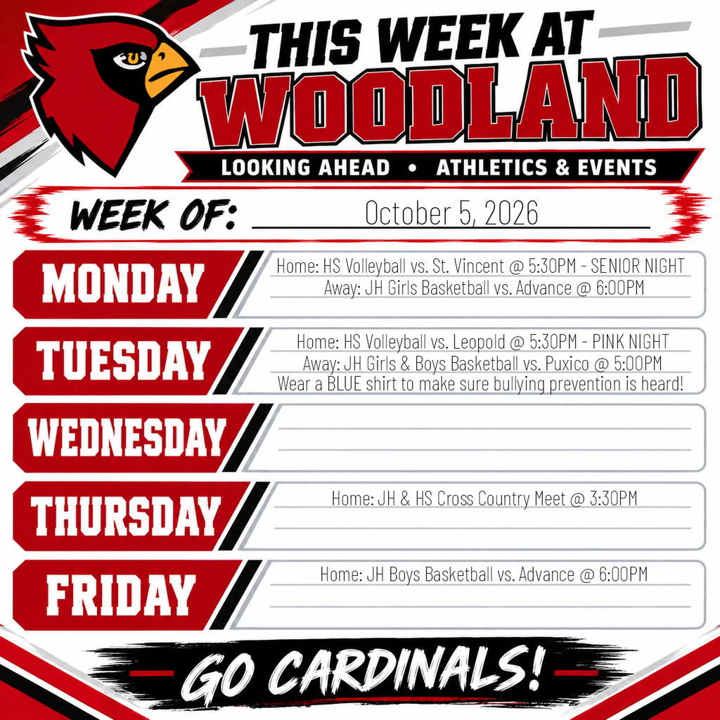 Events for the week of 10/5/26