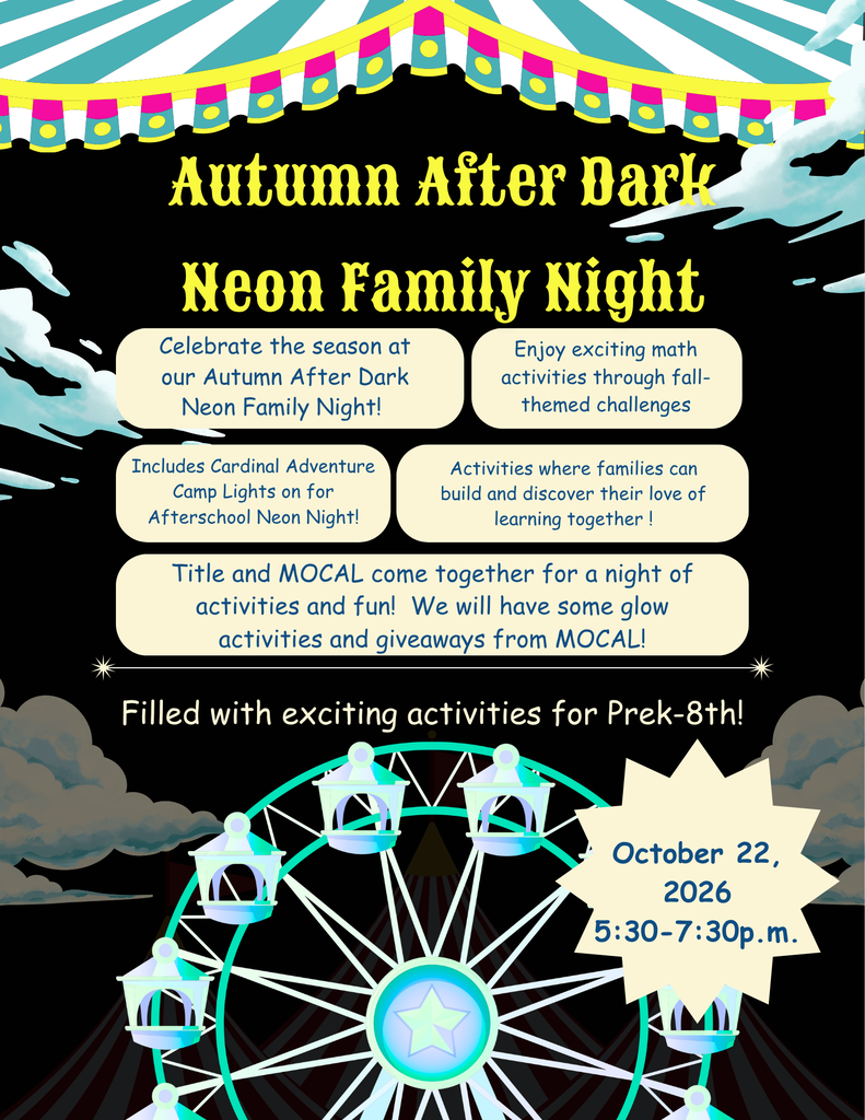 Autumn After Dark Flyer, Title I & MOCAL Family Night