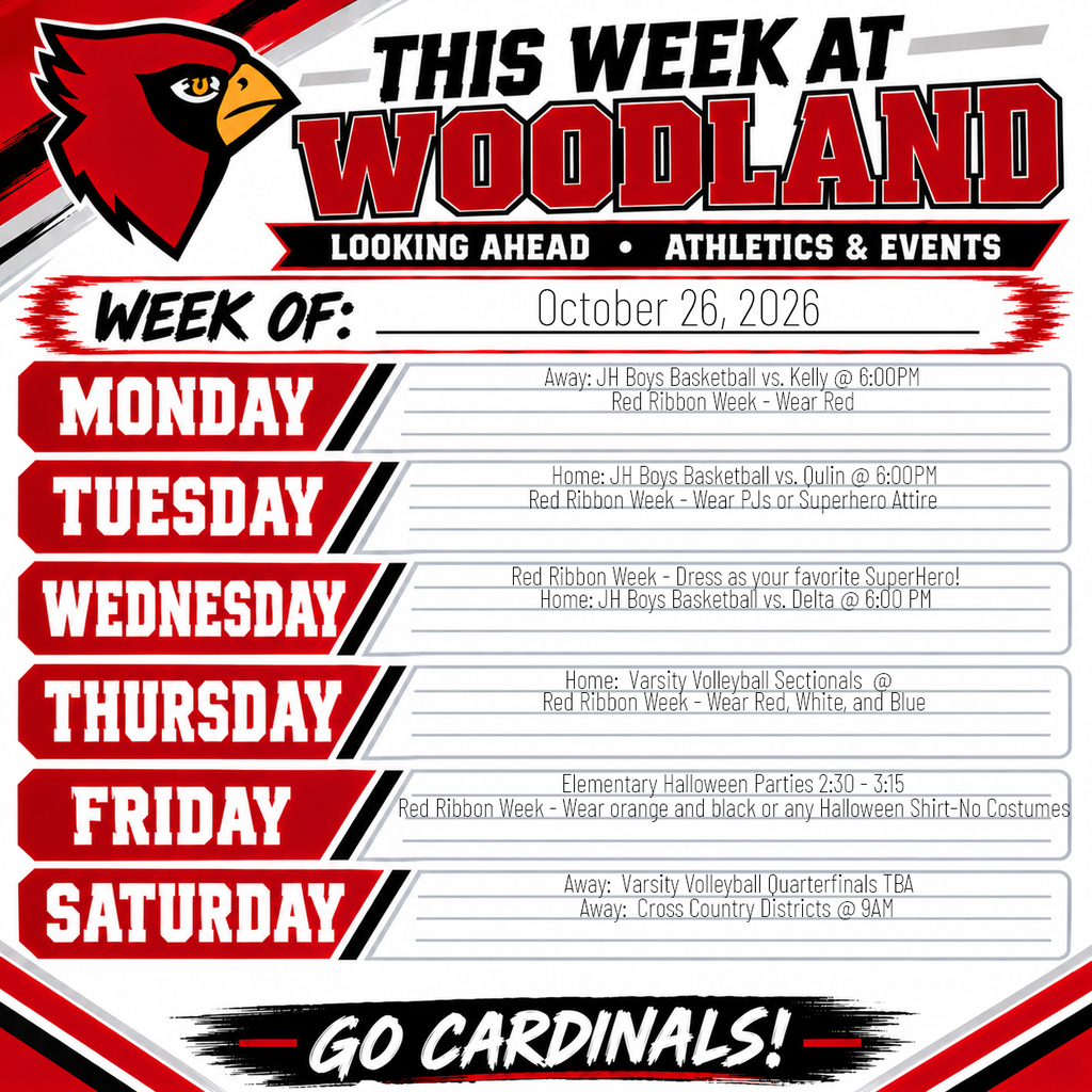 Events for the week of 10/26/26