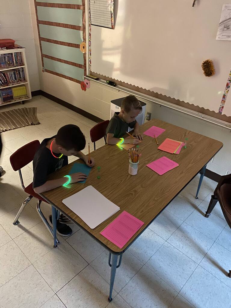 Students participating in Family Night