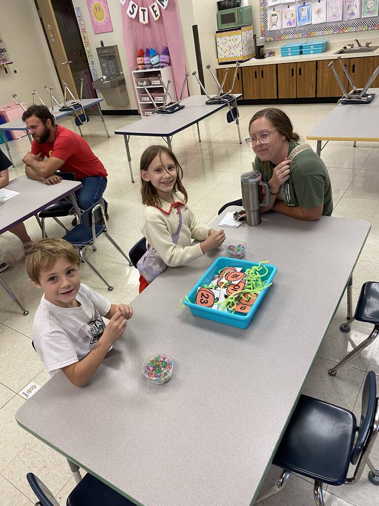 Students participating in Family Night