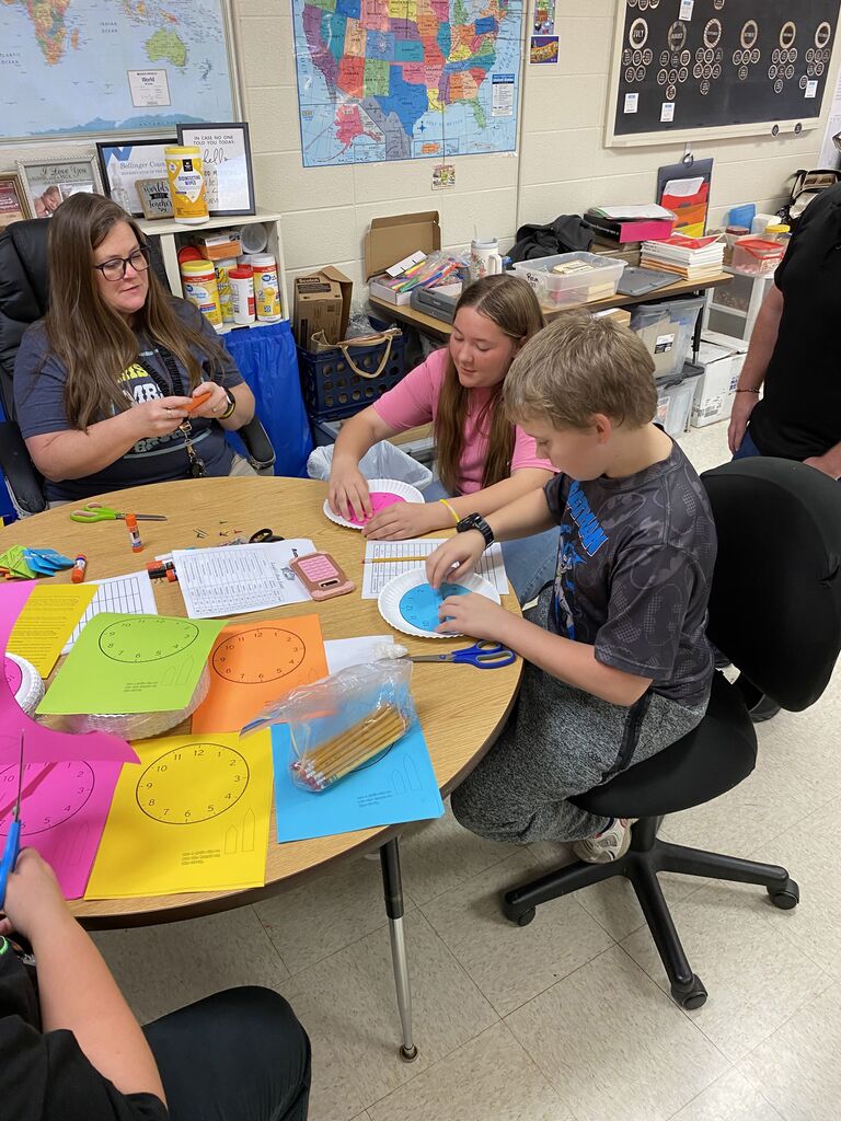 Students participating in Family Night
