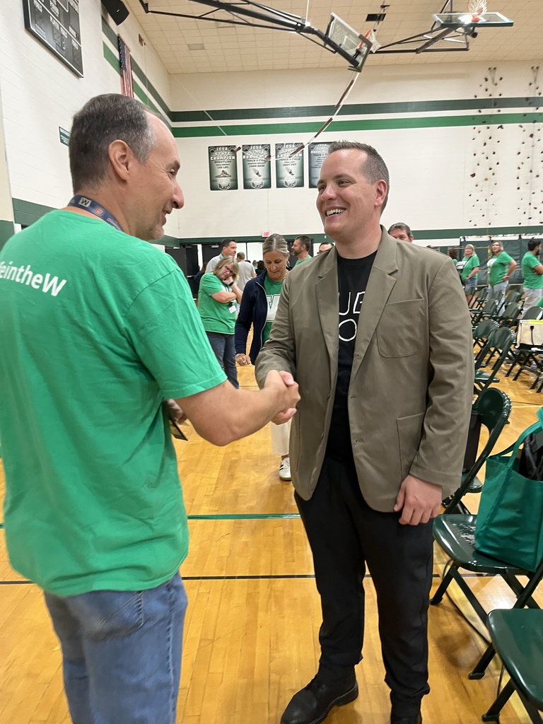 Mr. Whiteaker and former Woodland student Curtis Szajkovics