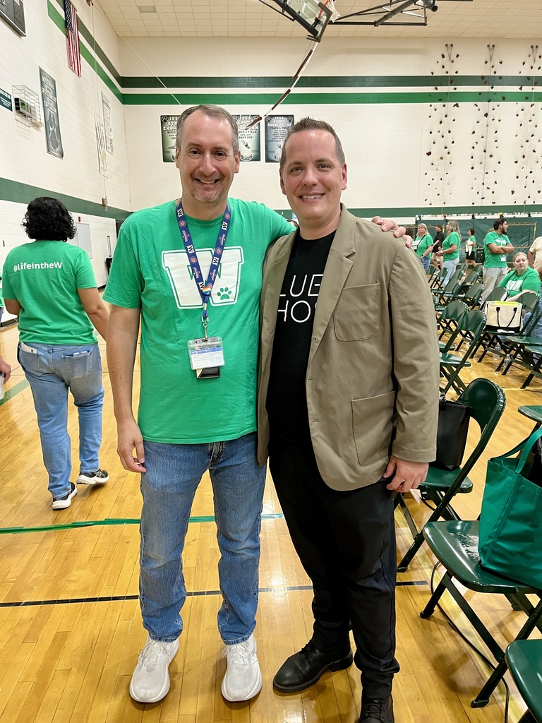 Mr. Whiteaker and former Woodland student Curtis Szajkovics