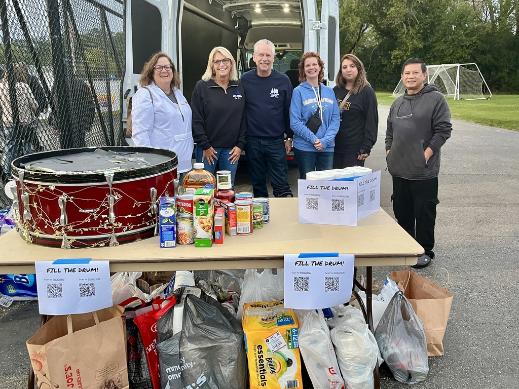 Fill the Drum Event - Attendees brought donations for the Warren Township Food Pantry