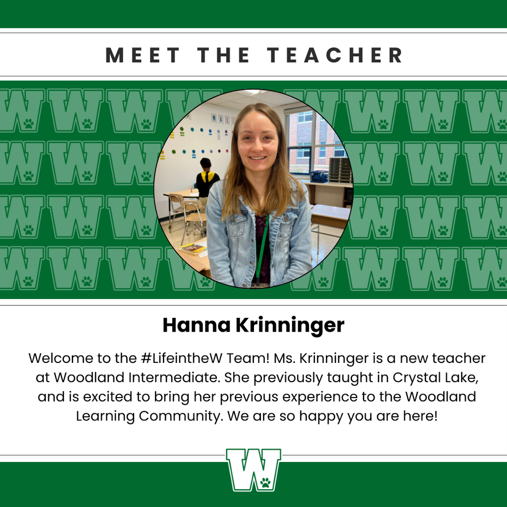 Please help us welcome Ms. Krinninger to the #LifeintheW Team! 
