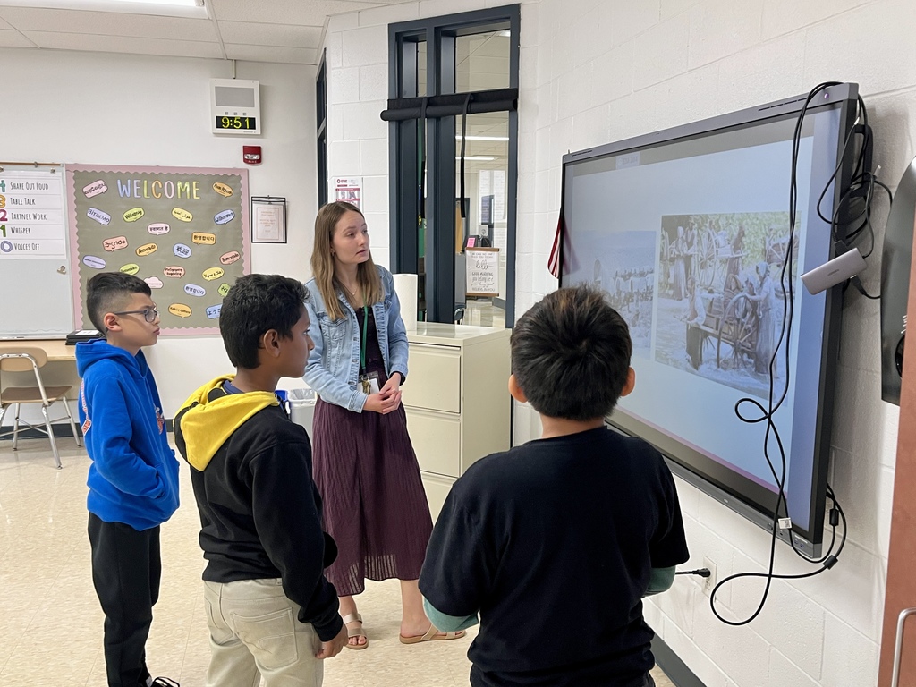 Woodland Intermediate Teacher and Students