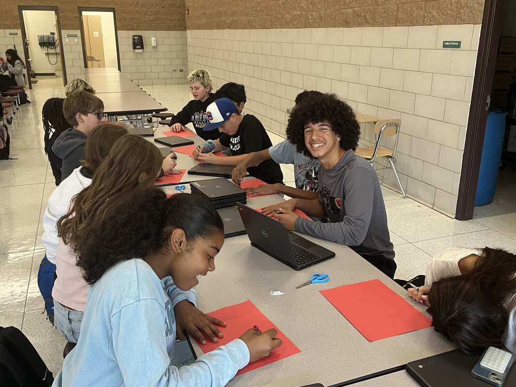 Red Ribbon Week Posters with NJHS and SOS students at WMS