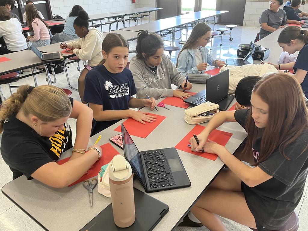 Red Ribbon Week Posters with NJHS and SOS students at WMS