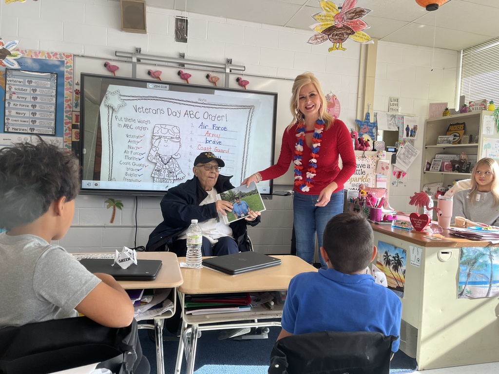 Veterans Day 2025 - Ms. Benjamin's 2nd Grade Class