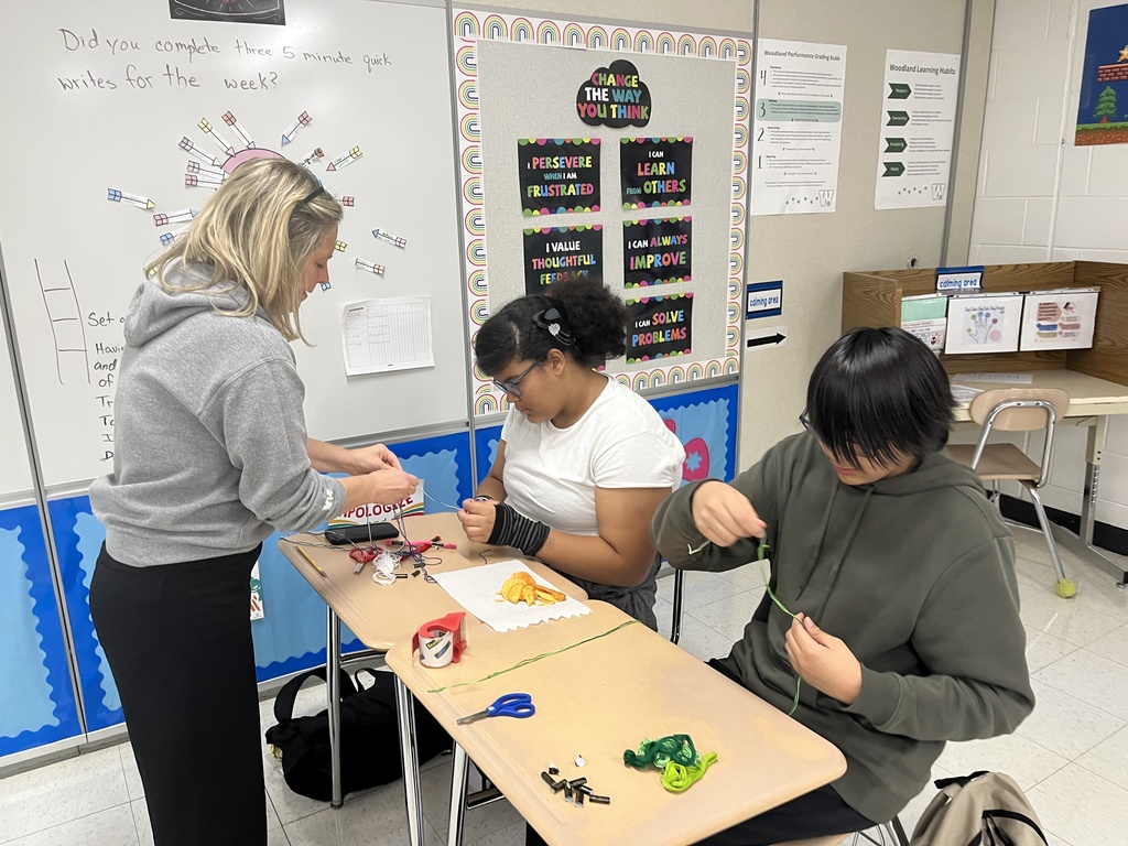 Voice and Vibe Club at WMS making friendship bracelets 